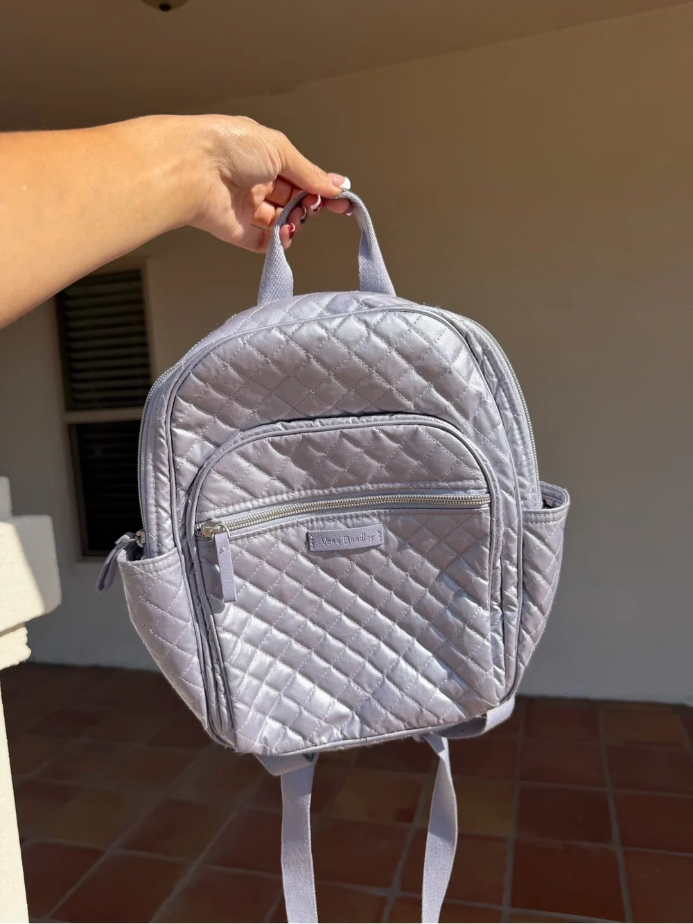 Vera Bradley Quilted Pale Purple Mini Backpack